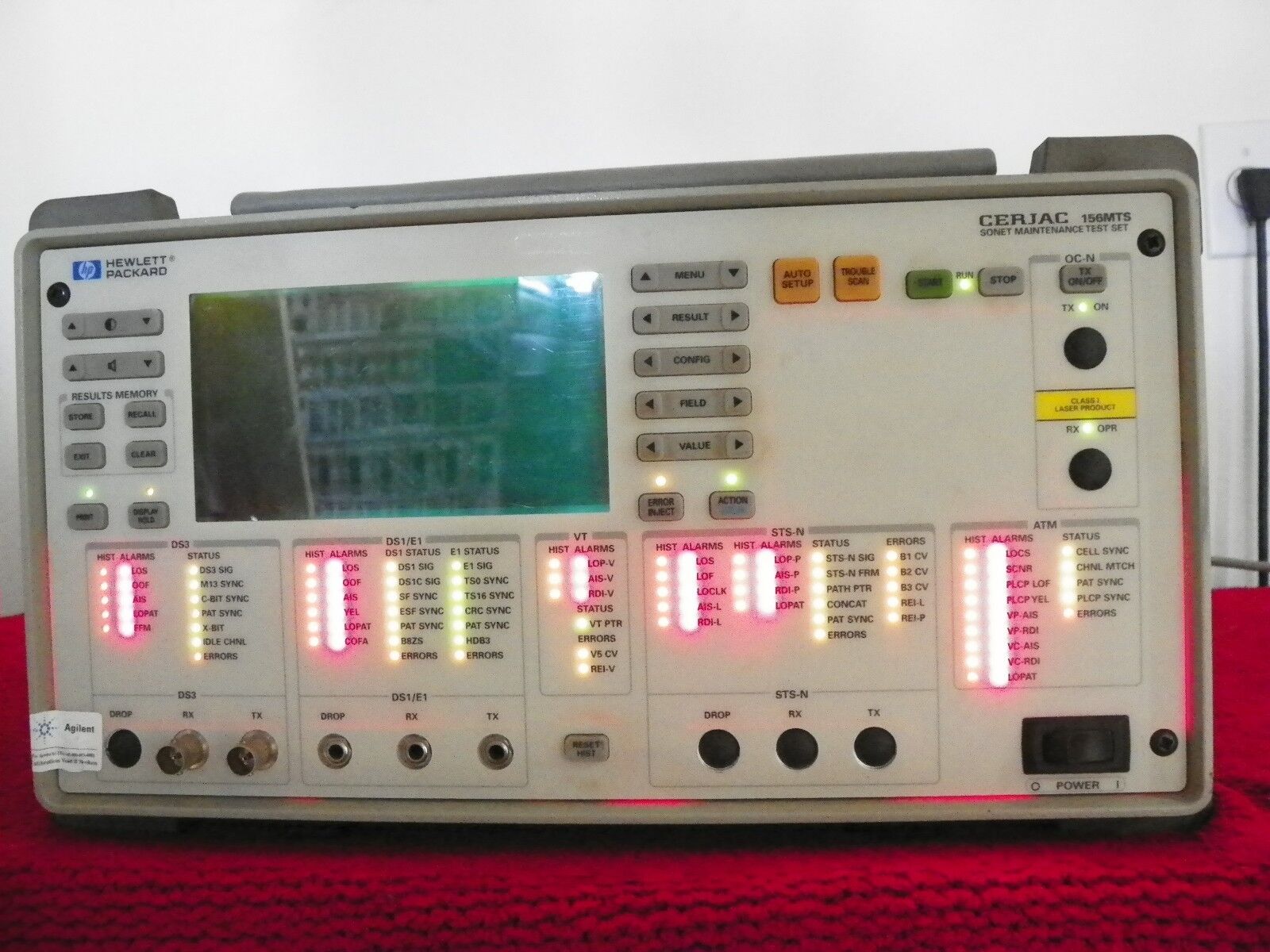 HP CERJAC 156MTS E4480A Sonet Maintenance Test Set HP CERJAC 156MTS E4480A Sonet Maintenance Test Set